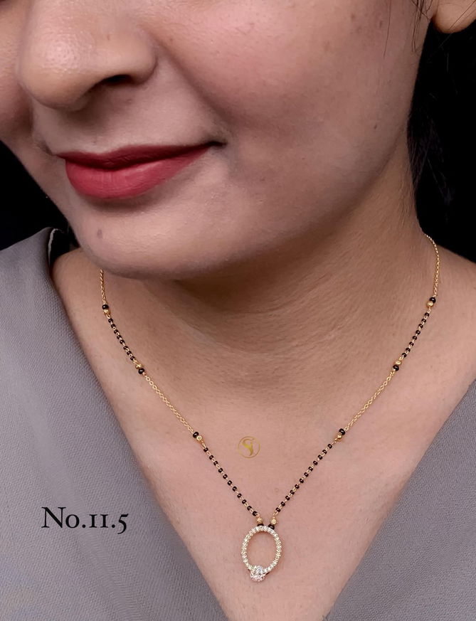 11 AD Diamond Designer Regular Wear Mangalsutra Manufacturers
